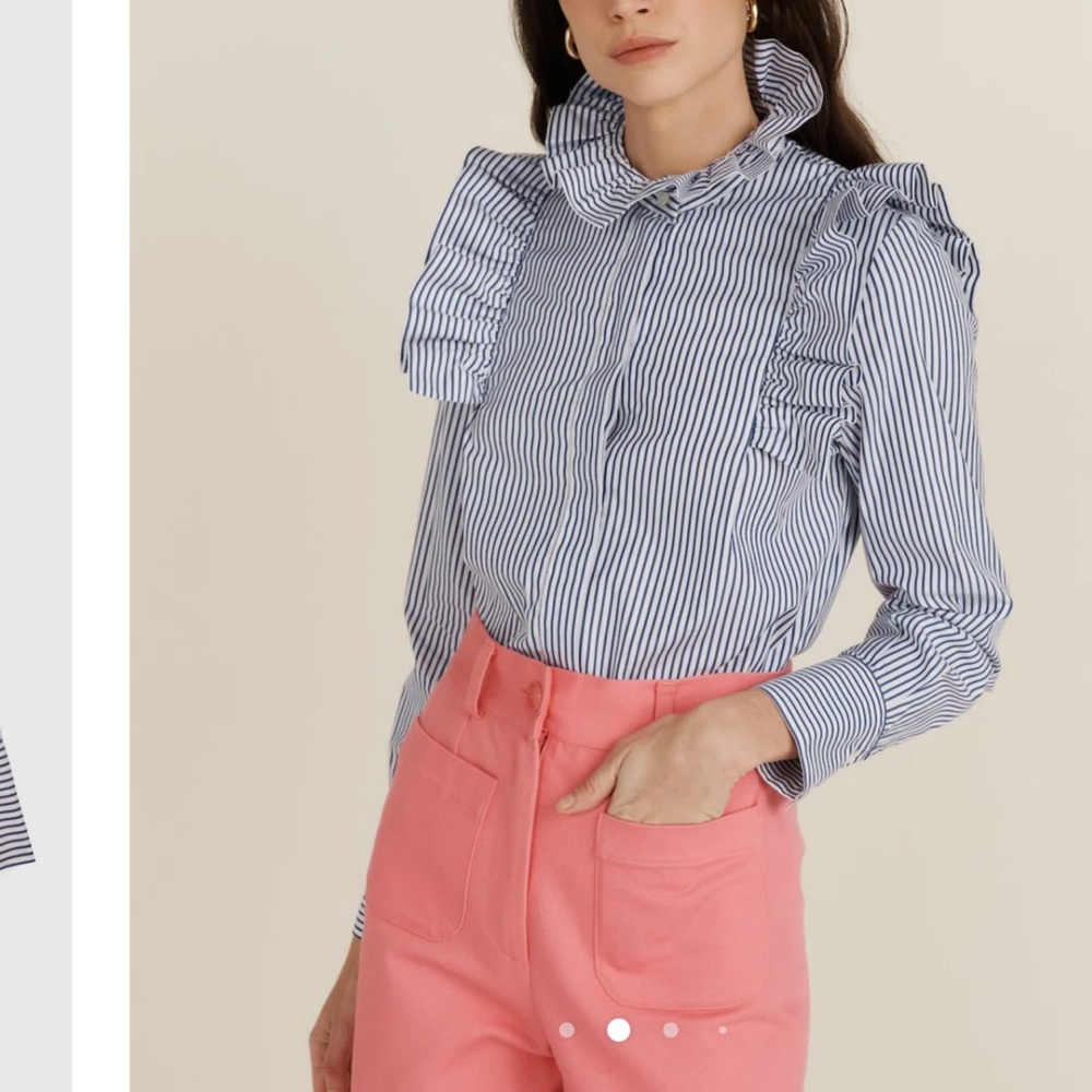 Mizou Shirt - Navy Stripes - Picture 4 of 15